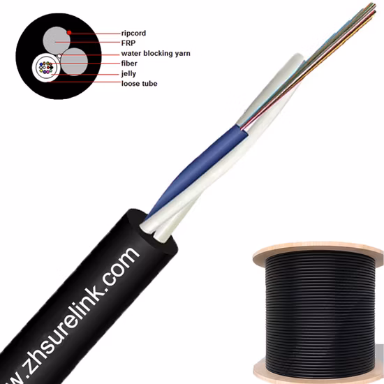 20 años de fábrica ADSS 24core 48core 96core 144core Cable de fibra óptica autoportante dieléctrico Mini Cable ADSS