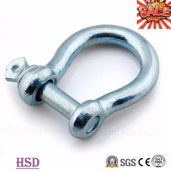 Hardware de aparejo, grillete de arco G209 forjado en zinc chapado en EE. UU.